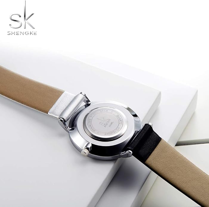 SHENGKE Simplicity Creative Women Watch Genuine Leather Elegant Women Watches Ladies Business Wristwatch