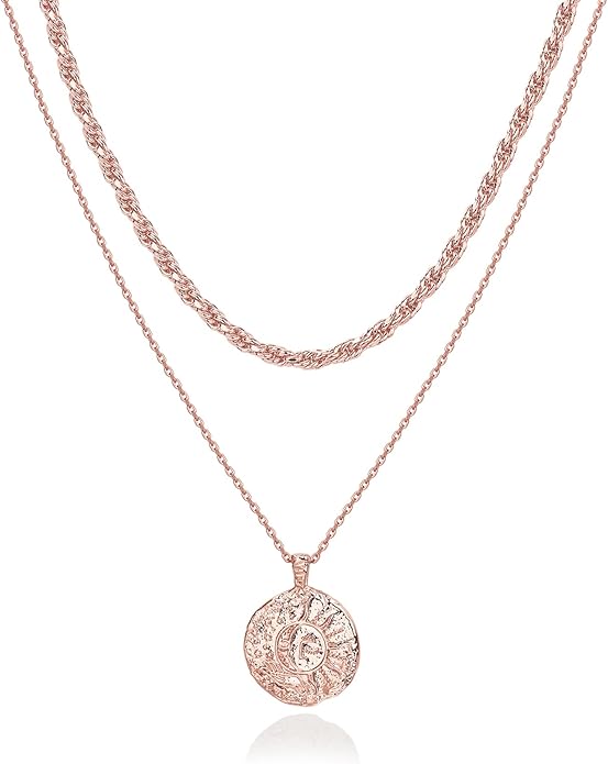 PAVOI 14K Gold Plated Layering Necklaces | Stylish Minimalist Design Pendant Necklaces | Bar, Circle, Lotus, Disc, Dog Tag, Horizontal Bar Pendants for Women