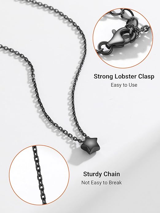 PROSILVER 925 Sterling Silver Necklace for Women | Dainty Delicate Adjustable Choker with Heart/Star/Moon/Vertical Bar Pendant, Hypoallergenic Tarnish Resistant Everyday Jewelry Gift for Her
