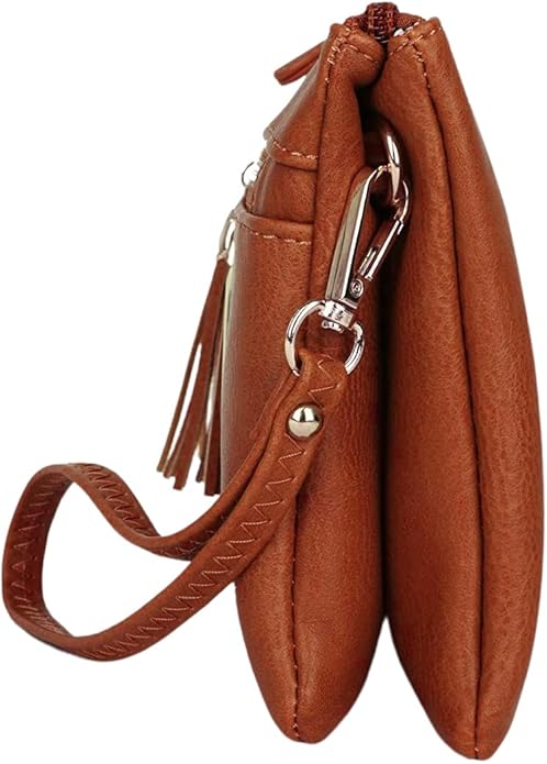 Solene Women's Lightweight Multi Compartment Wristlet Clutch Wallet Crossbody Bag