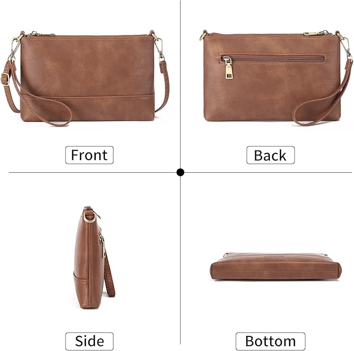 GAEKEAO Wristlet Wallet Clutch Purses For Women Small Crossbody Bag Cell Phone Wallet Purse Shoulder Handbag with Card Slots