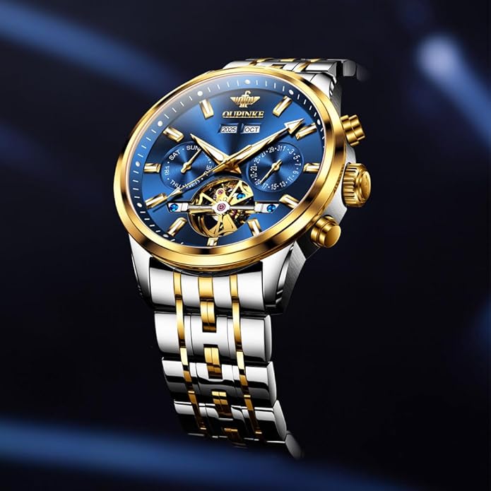 OLEVS Mens Watches Minimalist Ultra Thin Fashion Casual Analog Quartz Date Watch Waterproof Slim Simple Big Face Dress Wrist Watch Leather Band for Men