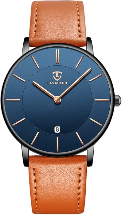 BEN NEVIS Watch, Mens Watch, Minimalist Fashion Simple Wrist Watch Analog Date with Leather Strap