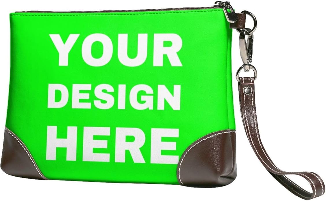 Custom Leather Wristlet Personalized Wallets For Women Men Wristlet Handbags Customized Clutch Purses For Women