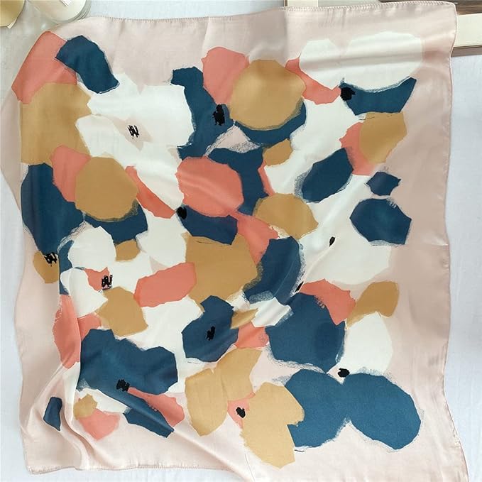 Livrerpi Silk Feeling Head Scarf Fashion Satin Hair Scarf Square Long Scarves for Women Gifts
