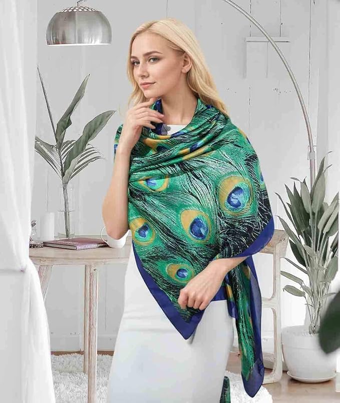 Xyueanlo Scarfs for Women Lightweight Scarves Fashion Print Floral Pattern Head Scarf Wraps Shawls