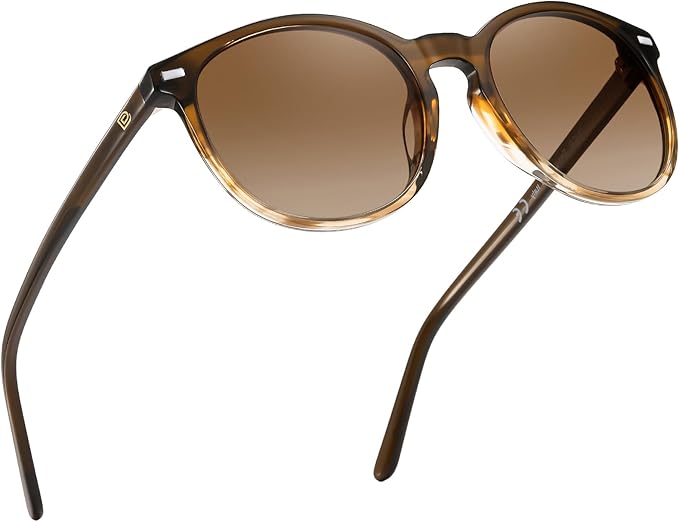 DUCO Polarized Sunglasses for Women Retro Round Women's Sunglasses Classic Vintage UV400 Shades DC1230