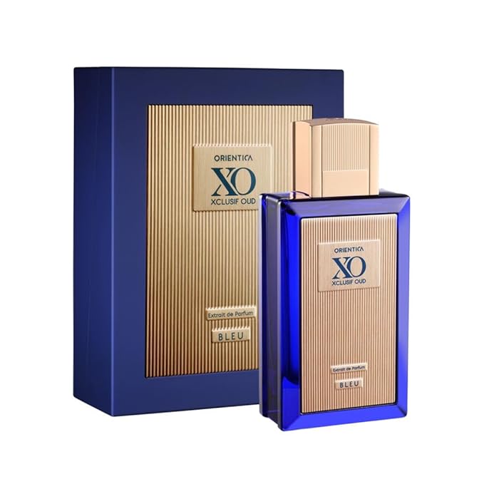 Orientica XO Xclusif Oud Bleu Extrait de Parfum – Woody, Spicy, Vanilla, Cardamom, Bergamot, Lavender, Apple, Jasmine, Patchouli, Musk - Arabic Perfume for Men & Women – 2.0oz / 60ml