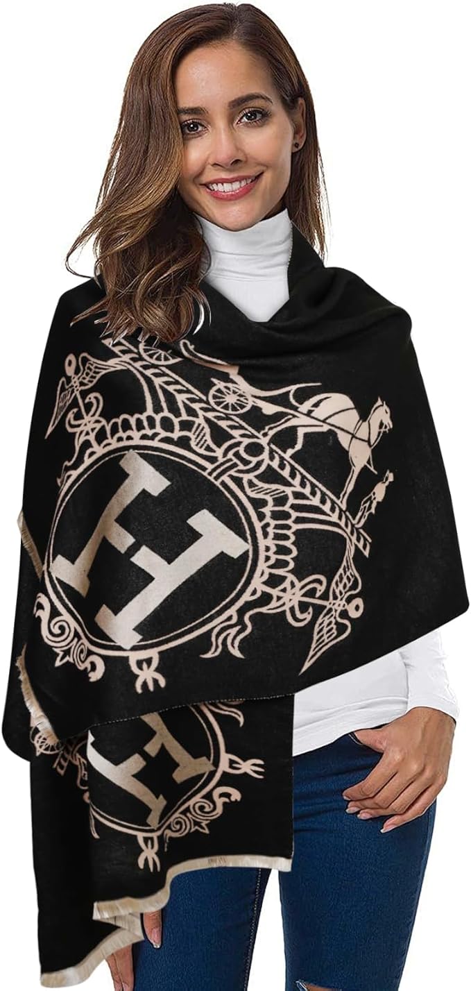 EXTREE Scarfs for Women Pashmina Silky Shawl Wrap for Evening Dressing Blanket Open Front Poncho Cape