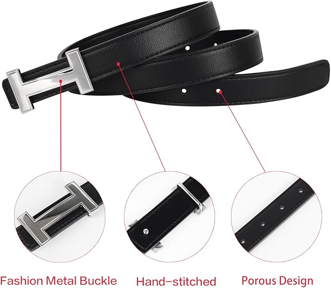 Relang Women's Belts with Gold Buckle, Fashion Waist Band, Elegant Ladies' Belt, Gift for Women