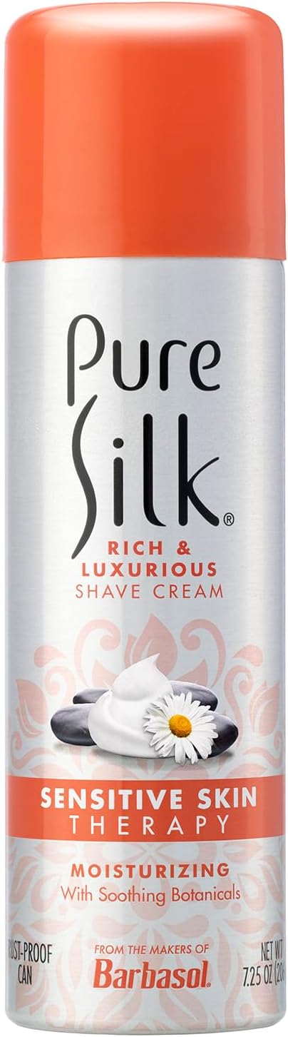 Pure Silk Sensitive Skin Spa Therapy Shave Cream for Women, 7.25 Oz, Pack of 6