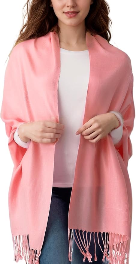 Achillea Soft Silky Pashmina Scarf for Women – Shawl Wrap for Evening Dresses, Bridesmaids, Weddings & Everyday Wear