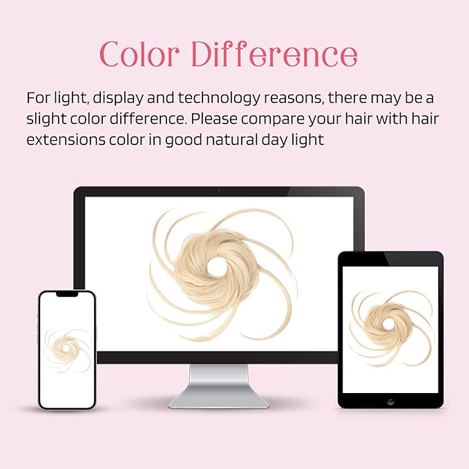 HOOJIH Messy Bun Hairpiece - Super Long Tousled Updo Hair Bun Extensions Wavy Hair Wrap Ponytail Hairpiece Scrunchies with Elastic Hair Band for Women HB007 Grace - Cool Light Blonde