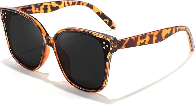 FEISEDY Oversized Polarized Sunglasses - UV400 Protection, Square Fashion Sun Glasses for Outdoor & Daily B2600