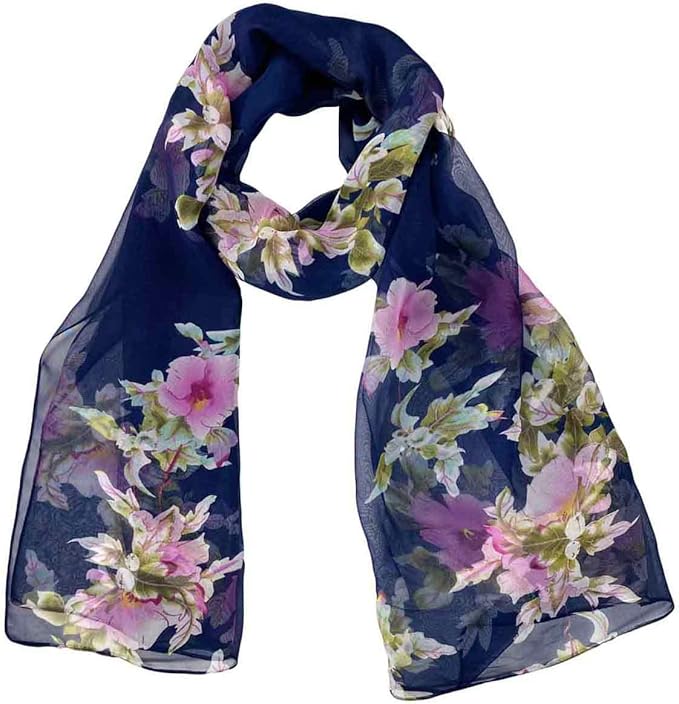Xyueanlo Scarfs for Women Lightweight Scarves Fashion Print Floral Pattern Scarf Shawls