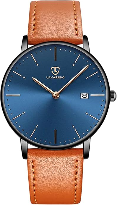 BEN NEVIS Watch, Mens Watch, Minimalist Fashion Simple Wrist Watch Analog Date with Leather Strap