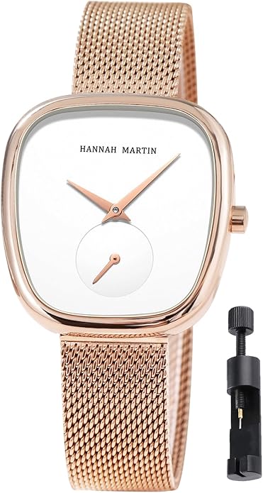 HANNAH MARTIN Watches for Women Waterproof Ladies Analog Quartz Wrist Watches Stainless Steel Band Fashion Dainty Female Watch Luxury Bracelet Diamond