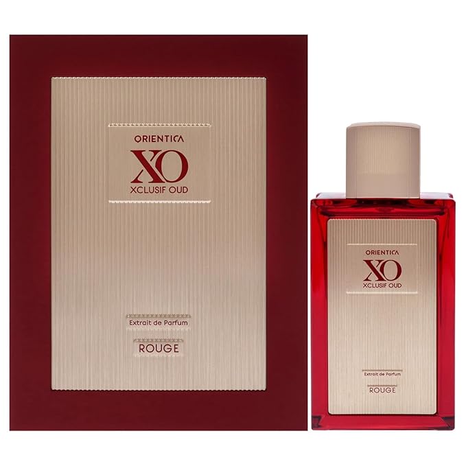 Orientica XO Xclusif Oud Rouge Extrait de Parfum – Woody, Floral, Amber, Saffron, Praline, Jasmine, Orange, Oak Moss, Seaweed - Arabic Perfume for Men & Women – 2.0oz / 60ml