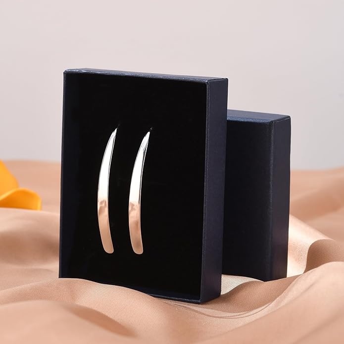 14K Gold Hoop Earrings for Women, Hypoallergenic Spiral Threader Gold Plated Dangle Earrings Fashion Jewelry，Gift for Women