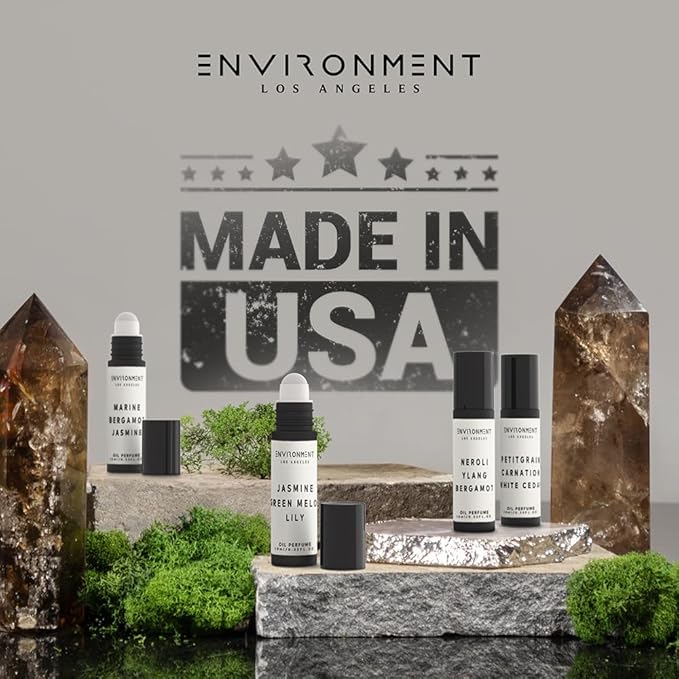 ENVIRONMENT Inspired by 5-Star Resort ARH 10ml Roll-on Perfume (White Woods | Pomegranate | Peony) Body Oil Fragrance, Roll On Oil, Body Fragrance for Women & Men, Luxury Scents, Vegan & Cruelty-Free
