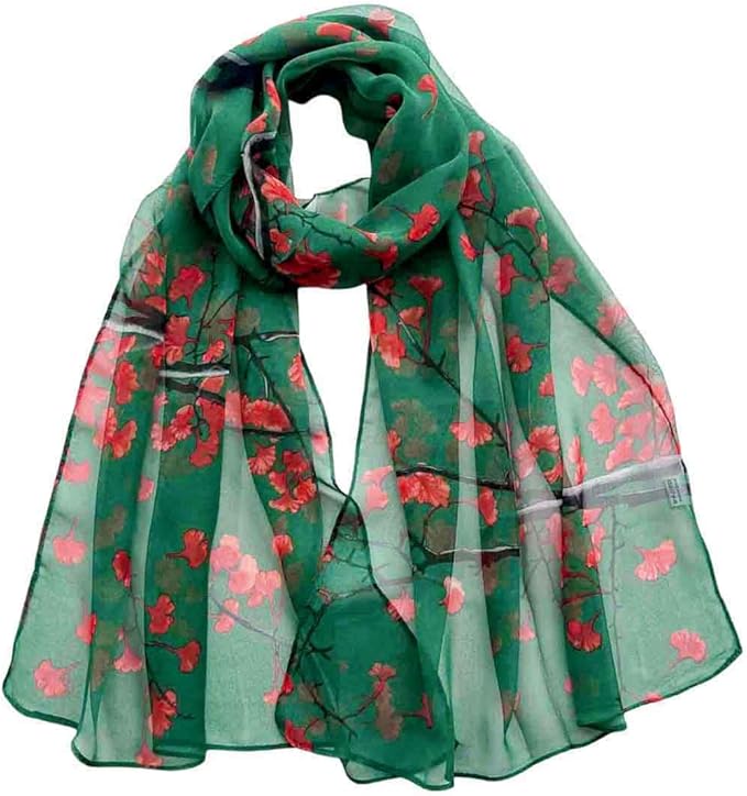 Xyueanlo Scarfs for Women Lightweight Fashion Floral Printed Scarves Neck Scarf Sunscreen Wraps Shawls