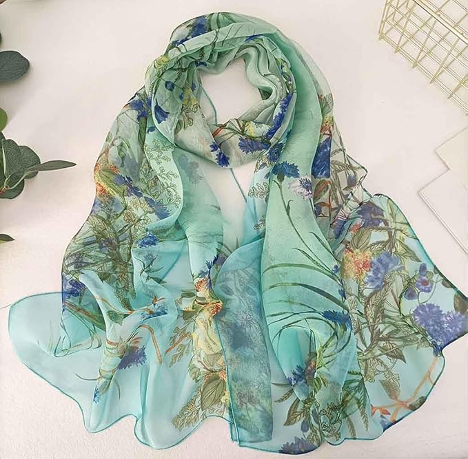 Xyueanlo Scarfs for Women Lightweight Scarves Fashion Print Floral Pattern Scarf Shawls
