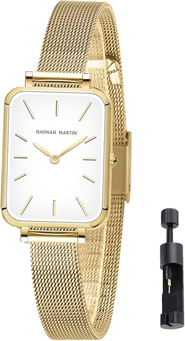 HANNAH MARTIN Watches for Women Waterproof Ladies Analog Quartz Wrist Watches Stainless Steel Band Fashion Dainty Female Watch Luxury Bracelet Diamond