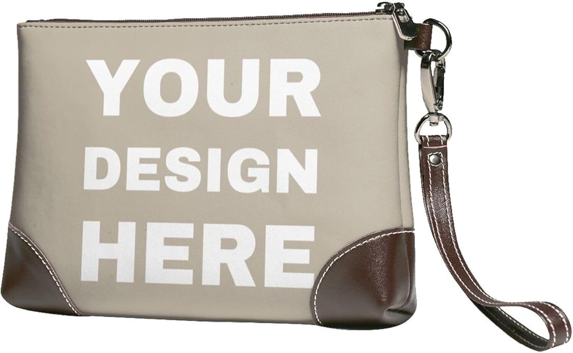 Custom Leather Wristlet Personalized Wallets For Women Men Wristlet Handbags Customized Clutch Purses For Women