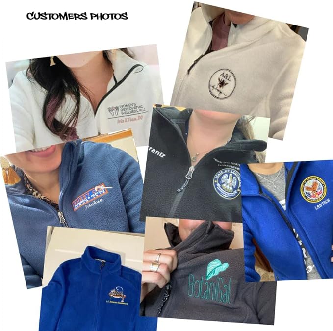 INK STITCH Women L217 Custom Stitching Embroidery Fleece Jackets - Multicolors