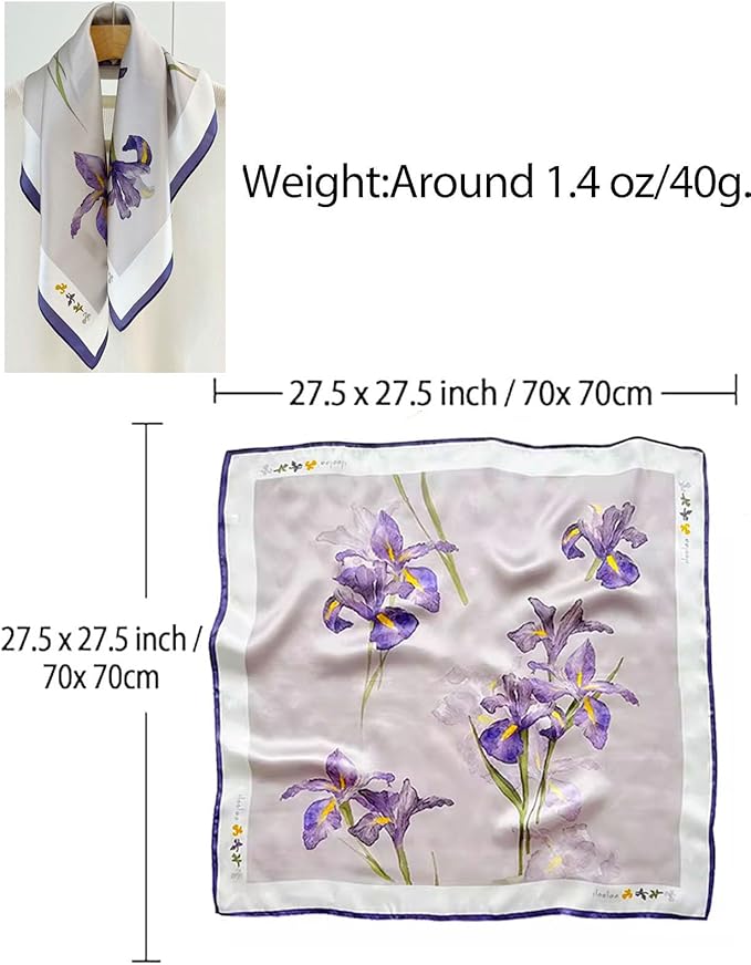 Dailyacc Hair Bandanas Scarf For Women Lightweight Fashion Neck Silk Satin Head Scarves For Sleeping Handbags Scarf
