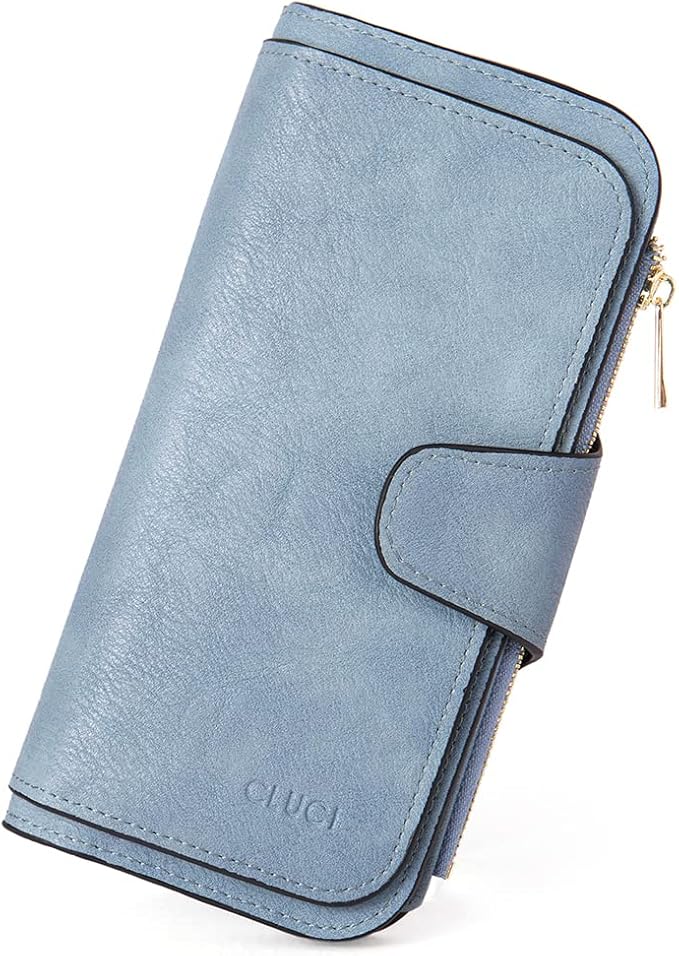 CLUCI Wallet For Women PU Leather RFID Blocking Womens Wallet Bifold Card Holder with ID Window Gifts for Women Birthday | RFID Blocking, Designer, Trifold, Card Holder, ID Window