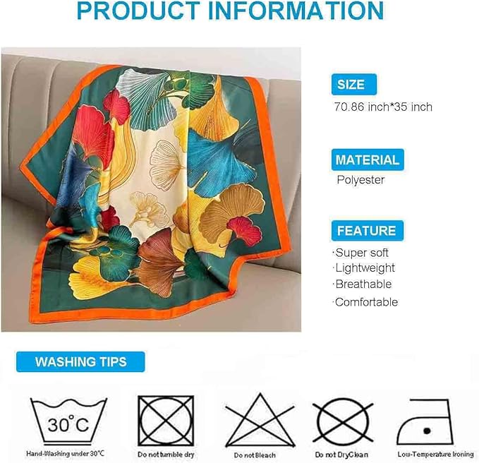 Xyueanlo Scarfs for Women Lightweight Scarves Fashion Print Floral Pattern Head Scarf Wraps Shawls