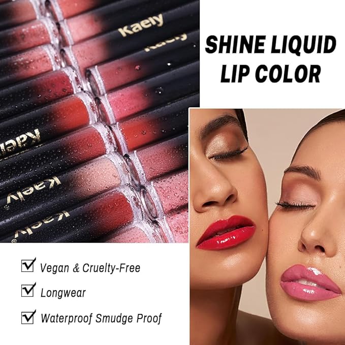 Kaely Longwear No-Budge Lipstick for Women, Highly Pigmented Liquid Lip Color Makeup, Non-Transfer Lip Gloss Stain Waterproof Smudge Proof 24 Hour, Instant Shine, Vegan & Cruelty-Free, 06 UNRIVALED