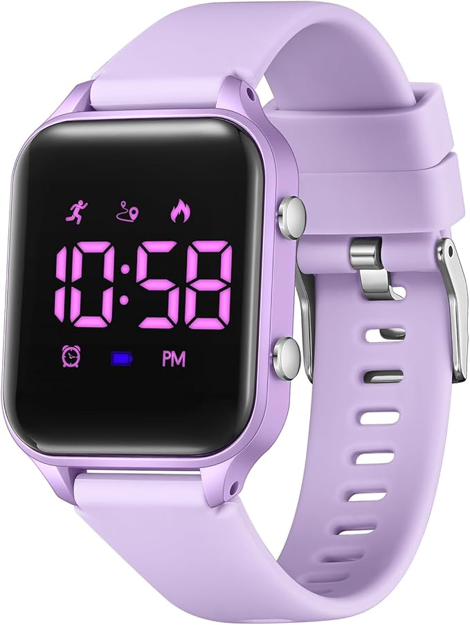 L LAVAREDO Kids Digital Watches for Boys Girls,Waterproof Sport Watch with Pedometer Stopwatch Vibration Alarm for Ages 5-13,No App Fitness Tracker Watch for Kids Teens Birthday Christmas Gifts