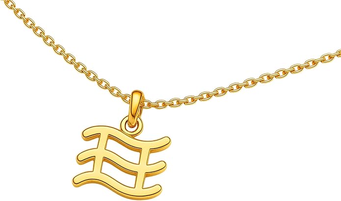 Minimalist Aquarius Star Sign Necklace - Gold Aquarius Zodiac Necklace - Astrological Jewelry