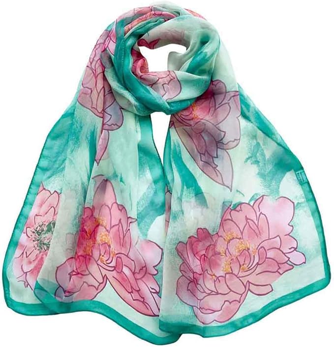 Xyueanlo Scarfs for Women Lightweight Fashion Floral Printed Scarves Neck Scarf Sunscreen Wraps Shawls
