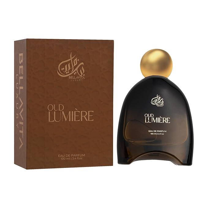 Bella Vita Luxury OUD LUMIÈRE Unisex Fragrance | EDP Perfume for Men and Women | Wood Top Note | 100 ml pack | 3.4 Fl. Oz. | Woody and Amber notes | Gift for Men and Women | Eau de Parfum