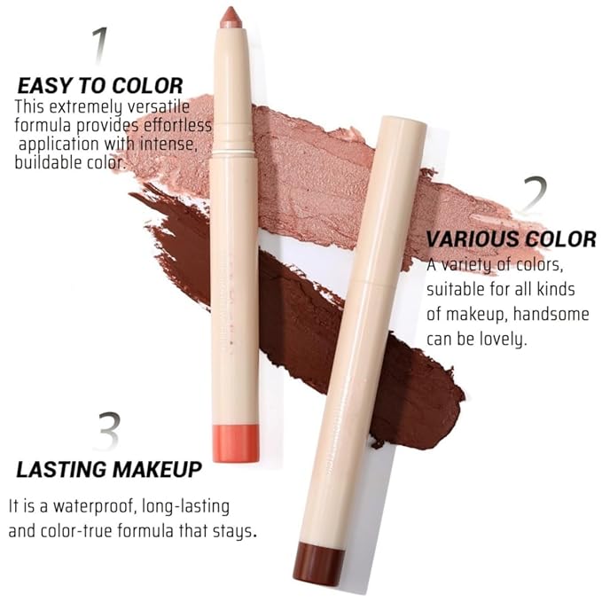 Waterproof Creamy Eyeshadow Stick Eye Shadow Eyeliner Brightener Pencil Crayon Light Blue