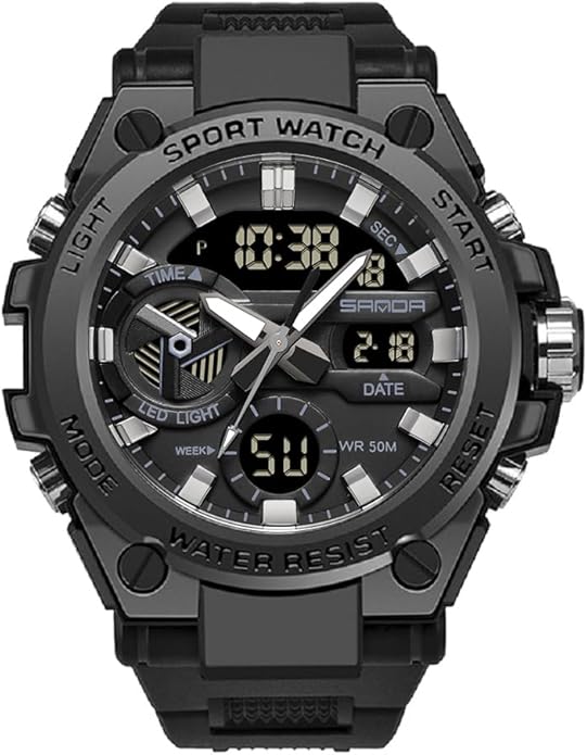 KXAITO Men's Watches Sports Outdoor Waterproof Military Watch Date Multi Function Tactics LED Alarm Stopwatch