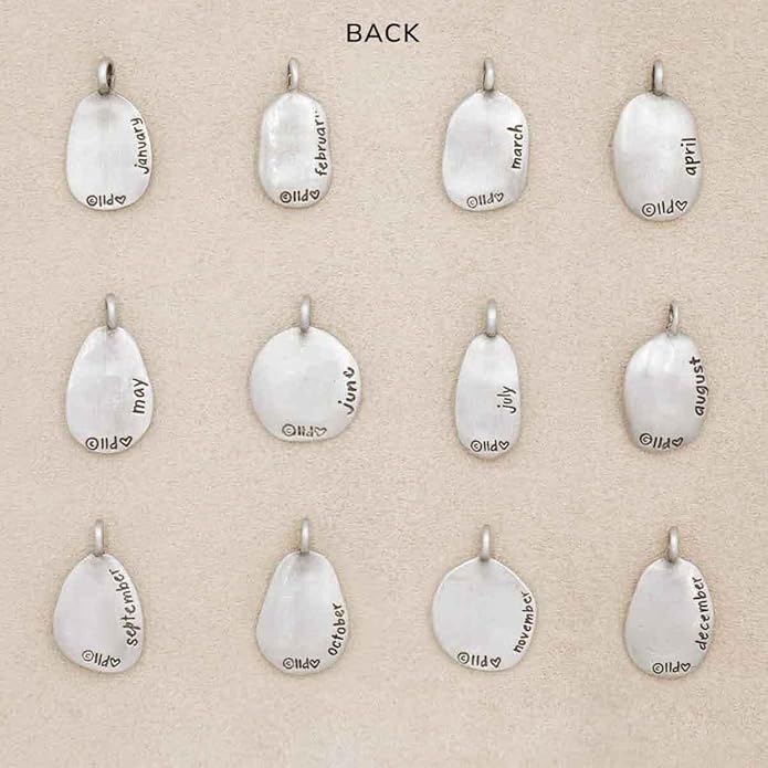 LISA LEONARD DESIGNS Pewter Birth Flower Pendant Necklace Minimalist Jewelry Necklaces For Women Gift For Her Dainty Necklaces