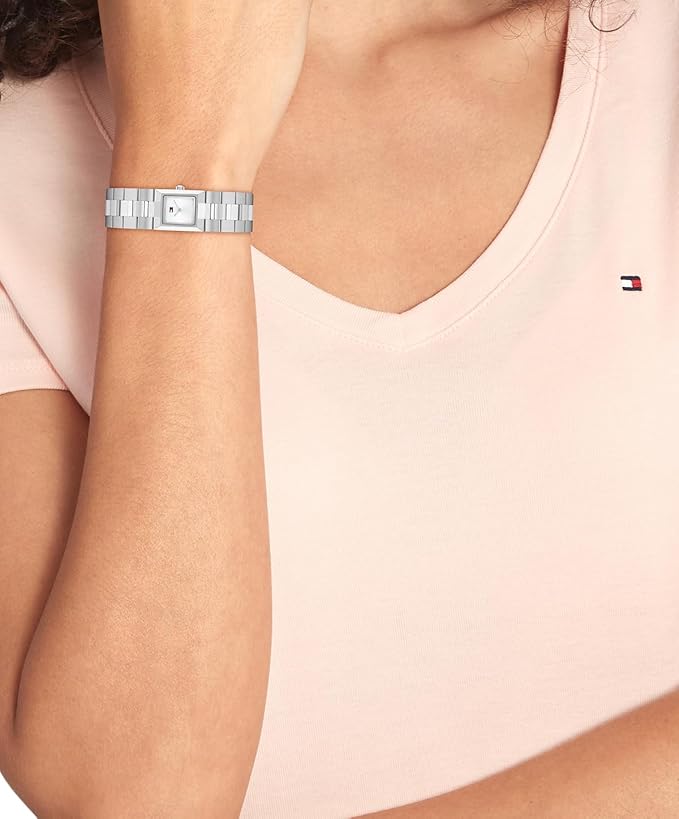 Tommy Hilfiger Women's 2H Quartz Bracelet Watch - Jewelry-Inspired, Square Design - 3 ATM Water Resistance - Elegant and Versatile Timepiece - Gift for Her - 20.5mm