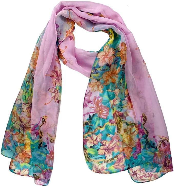 Xyueanlo Scarfs for Women Lightweight Scarves Fashion Print Floral Pattern Scarf Shawls