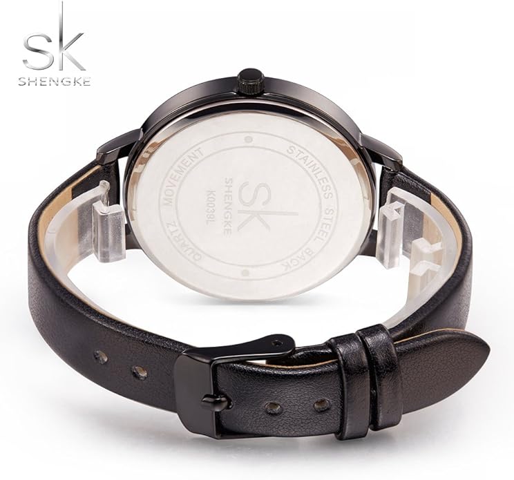SHENGKE Simplicity Creative Women Watch Genuine Leather Elegant Women Watches Ladies Business Wristwatch