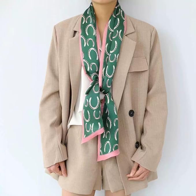 100% Mulberry Silk Ribbon Scarf for Hair Beach Head Wraps for Women Handbag accessories Necktie