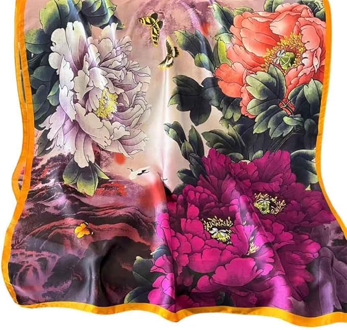 Xyueanlo Scarfs for Women Lightweight Scarves Fashion Print Floral Pattern Head Scarf Wraps Shawls