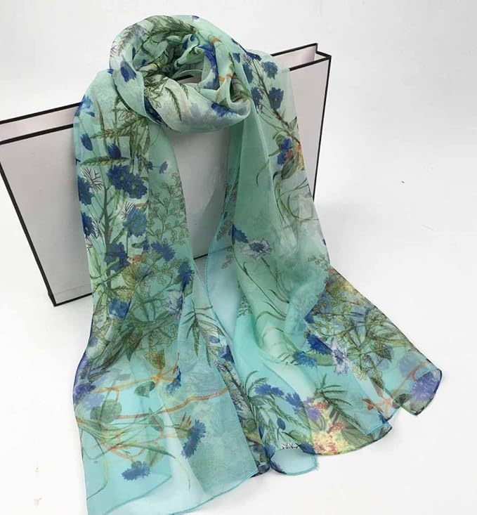 Xyueanlo Scarfs for Women Lightweight Scarves Fashion Print Floral Pattern Scarf Shawls