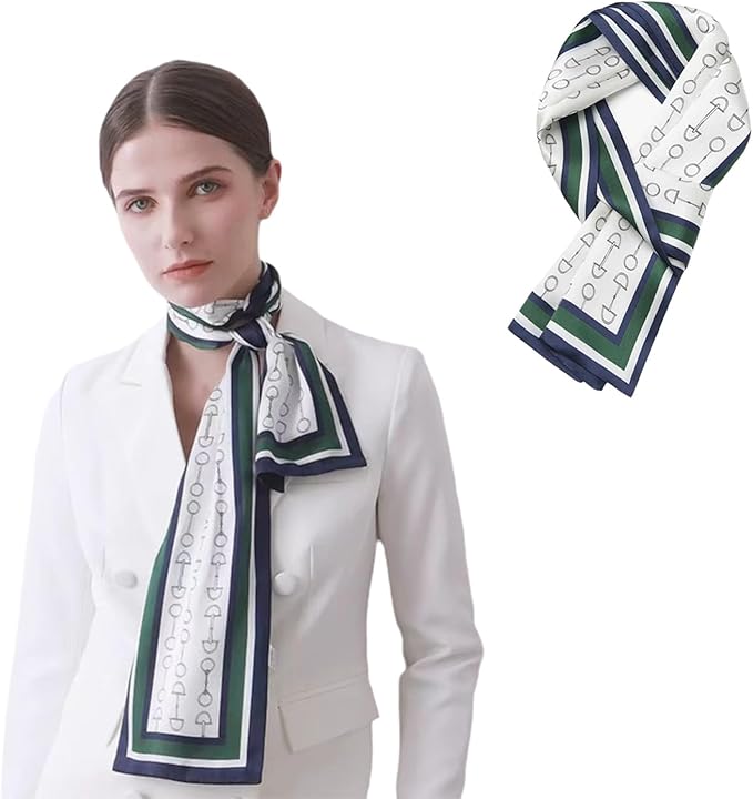 100% Mulberry Silk Ribbon Scarf for Hair Beach Head Wraps for Women Handbag accessories Necktie