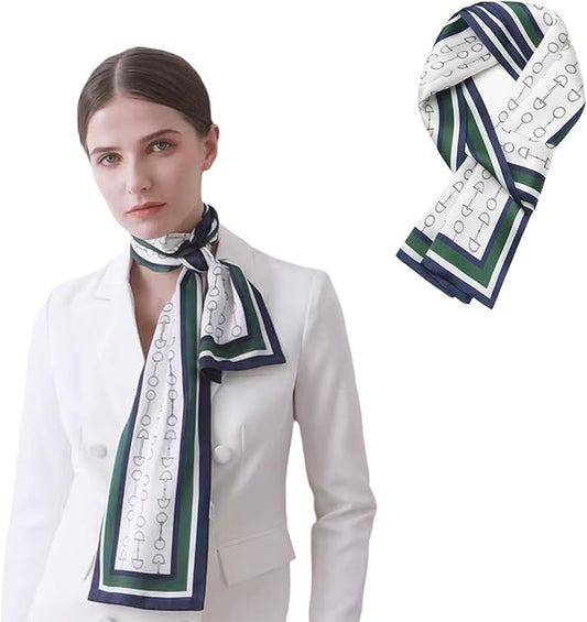 100% Mulberry Silk Ribbon Scarf for Hair Beach Head Wraps for Women Handbag accessories Necktie