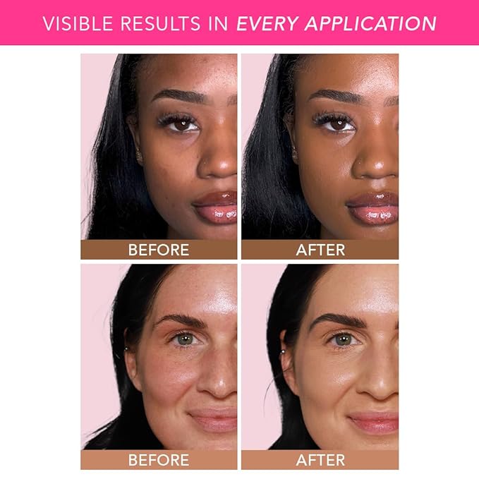 Doll 10 Peptide Bounce Balm Foundation™ – Hydrating, Age-Defying Foundation for Older Women, All Skin Types – Vegan, Clean, Natural, Medium Buildable Coverage, Blurs Fine Lines - [Tan/Deep]