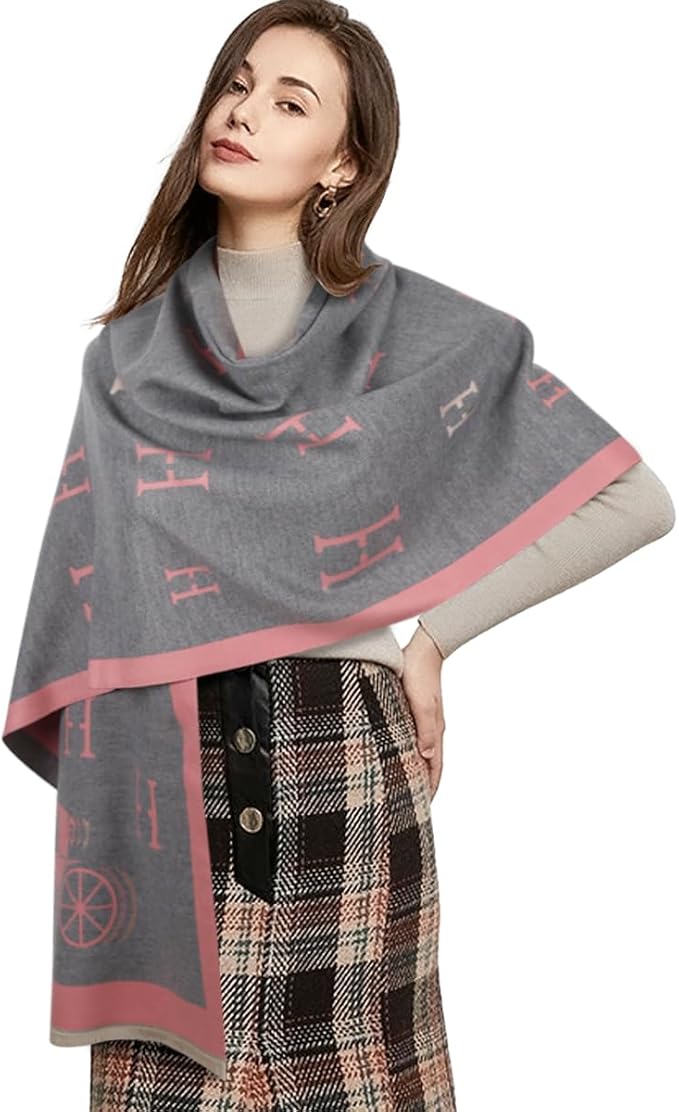 EXTREE Scarfs for Women Pashmina Silky Shawl Wrap for Evening Dressing Blanket Open Front Poncho Cape